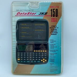 Vintage Selectronics DataStor 3KB Stores 150 Names Numbers Address Calendar